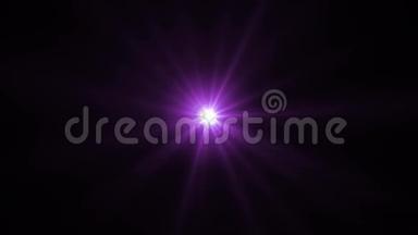 闪光褪色移动紫光标志光学镜头星光耀斑闪亮动画循环背景新品质自然